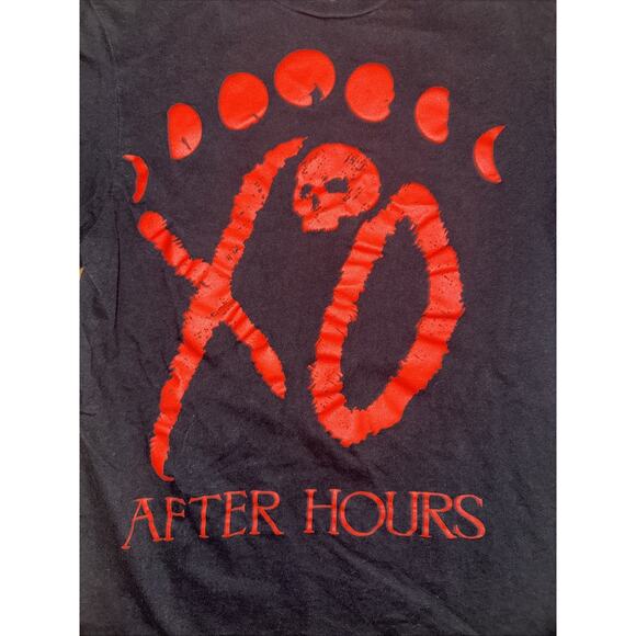 The Weeknd After Hours XO Graphic T-Shirt Black Small 16x23 Tour Merch Tee - Picture 2 of 3